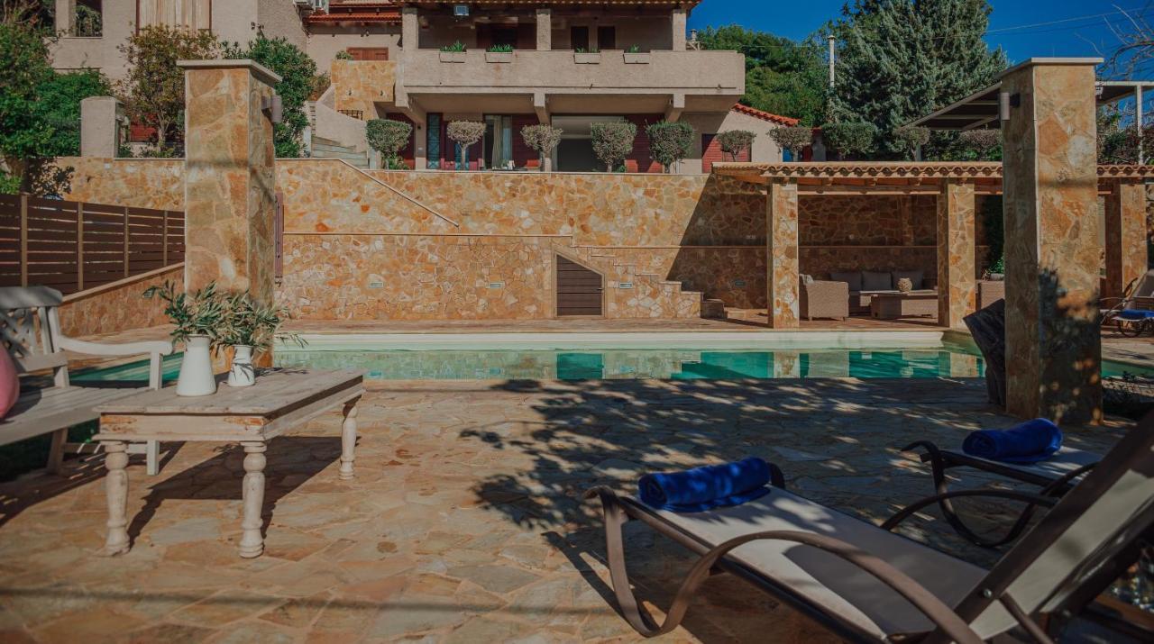 Pool And Sea View Apartments Agia Marina  Exterior foto